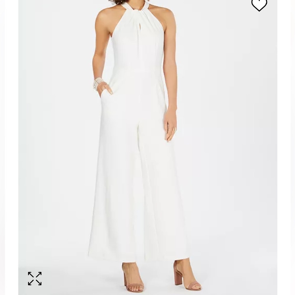 Julia Jordan Twist Front Halter Jumpsuit